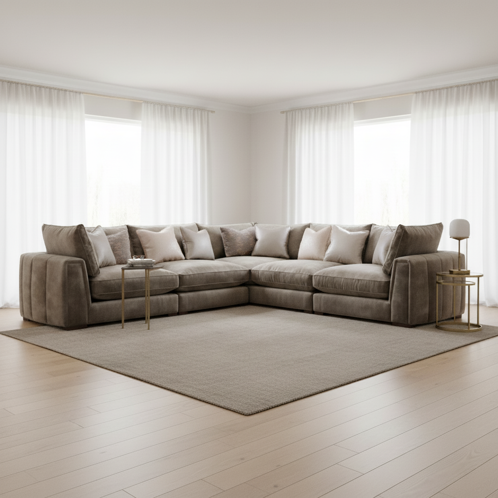 Charlotte L Shape Sofa + 3 Free Cushions