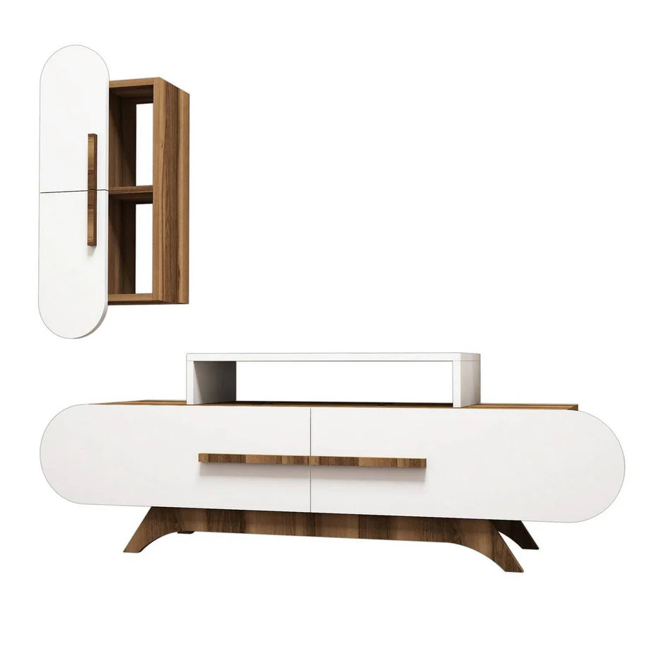 ECLIPSO TV Unit with Shelf Unit - Homzy