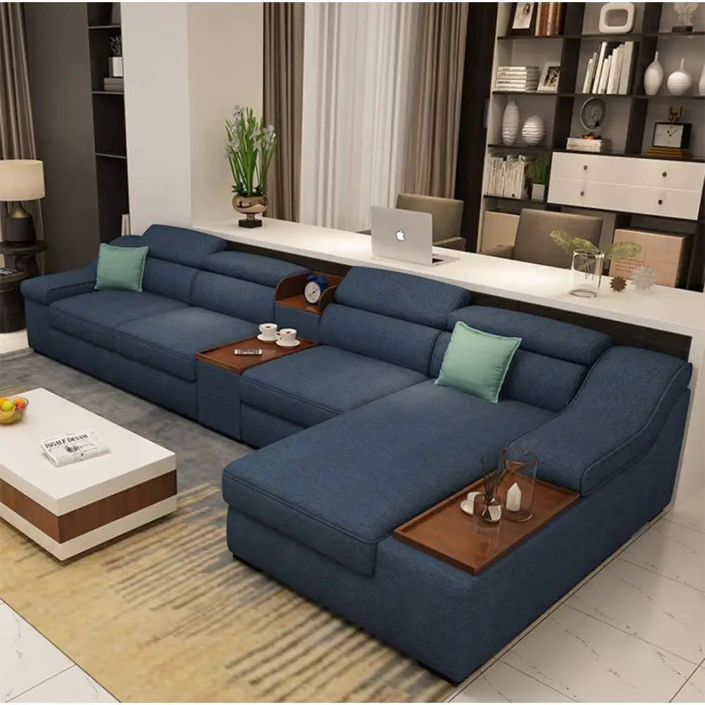 Amna L Shape Sofa + 3 Free Cushions - Homzy
