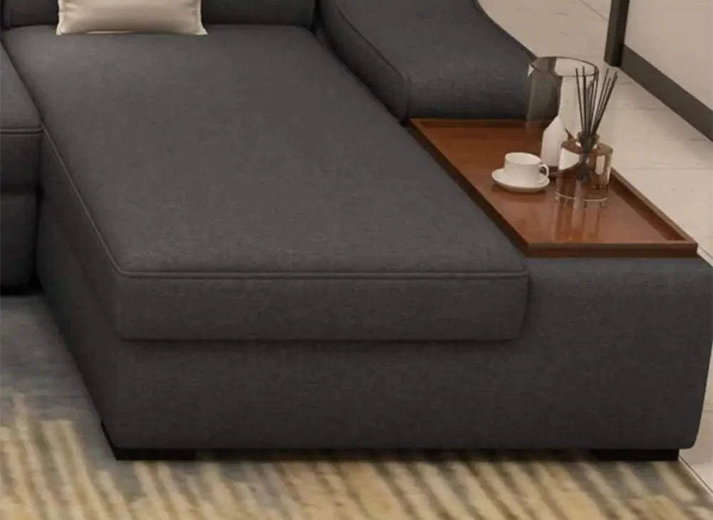 Amna L Shape Sofa + 3 Free Cushions - Homzy