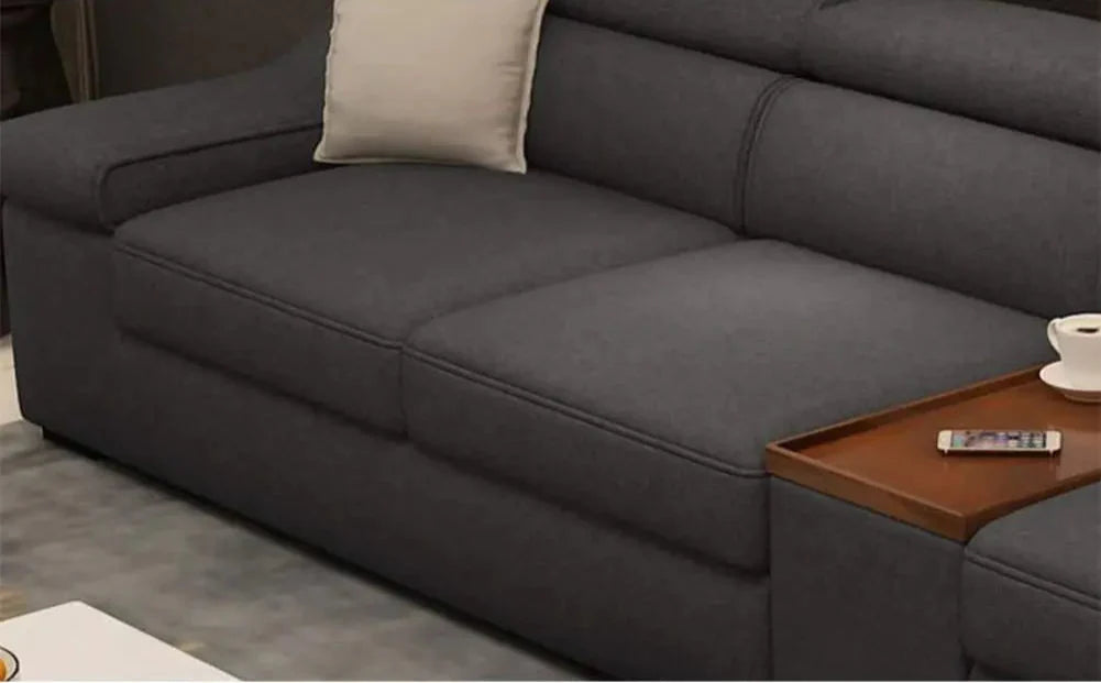 Amna L Shape Sofa + 3 Free Cushions - Homzy
