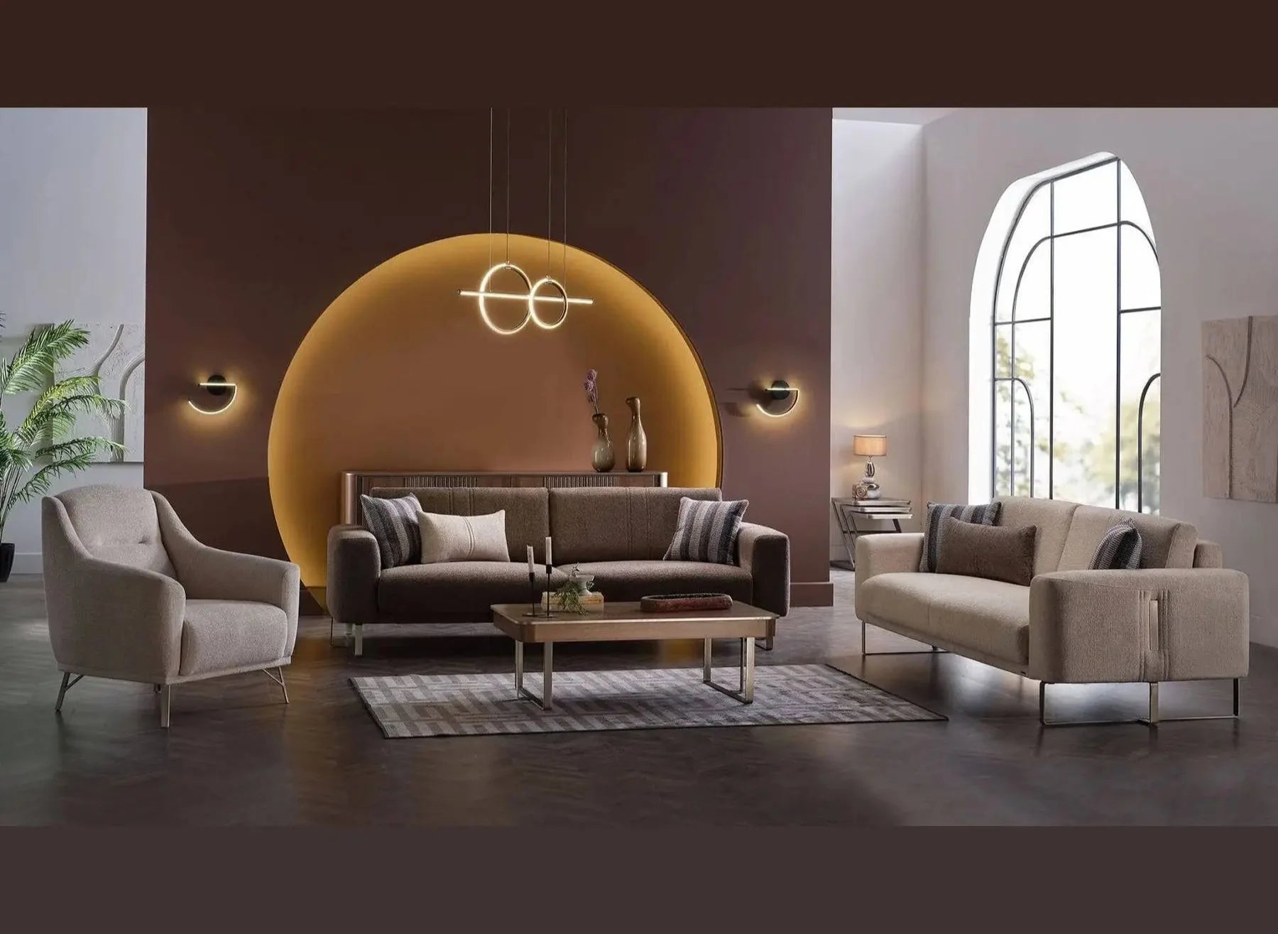 Anthony Living Room Set + 3 Free Cushions - Homzy