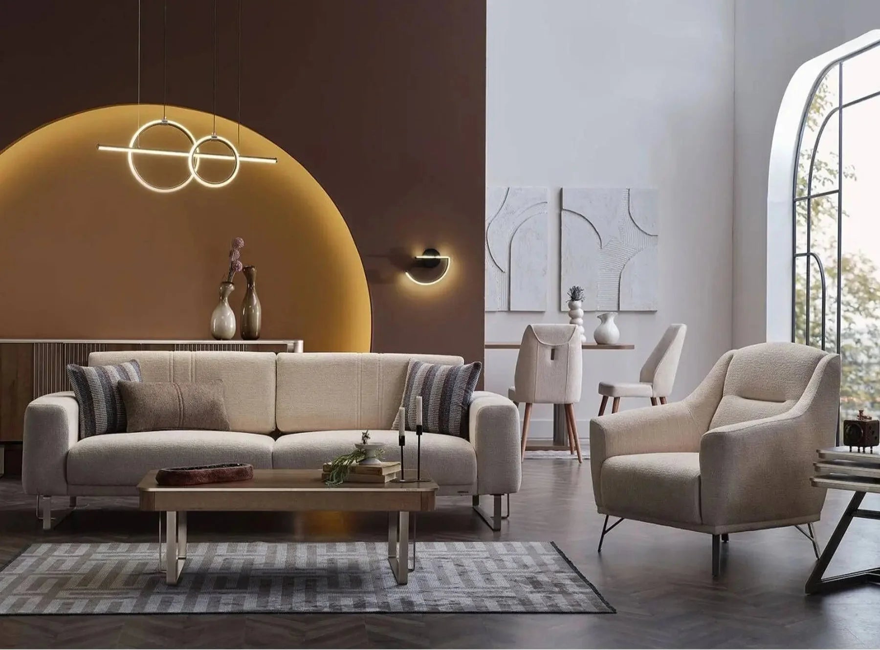 Anthony Living Room Set + 3 Free Cushions - Homzy