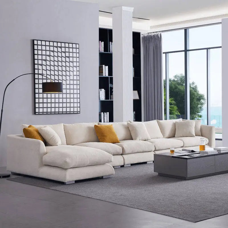 Carter L Shape Sofa + 3 Free Cushions - Homzy