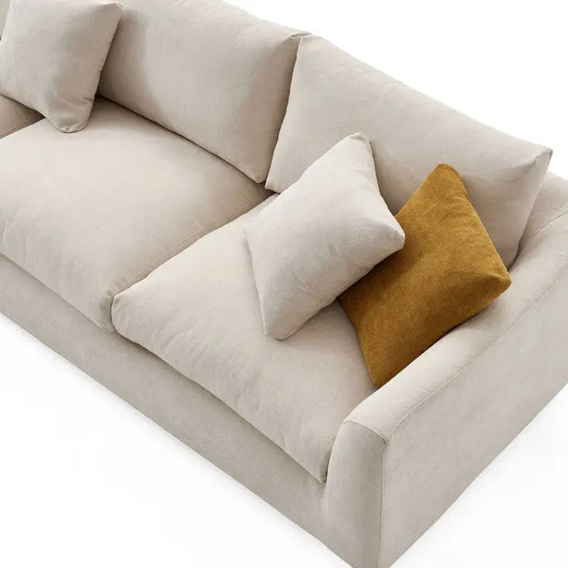 Carter L Shape Sofa + 3 Free Cushions - Homzy