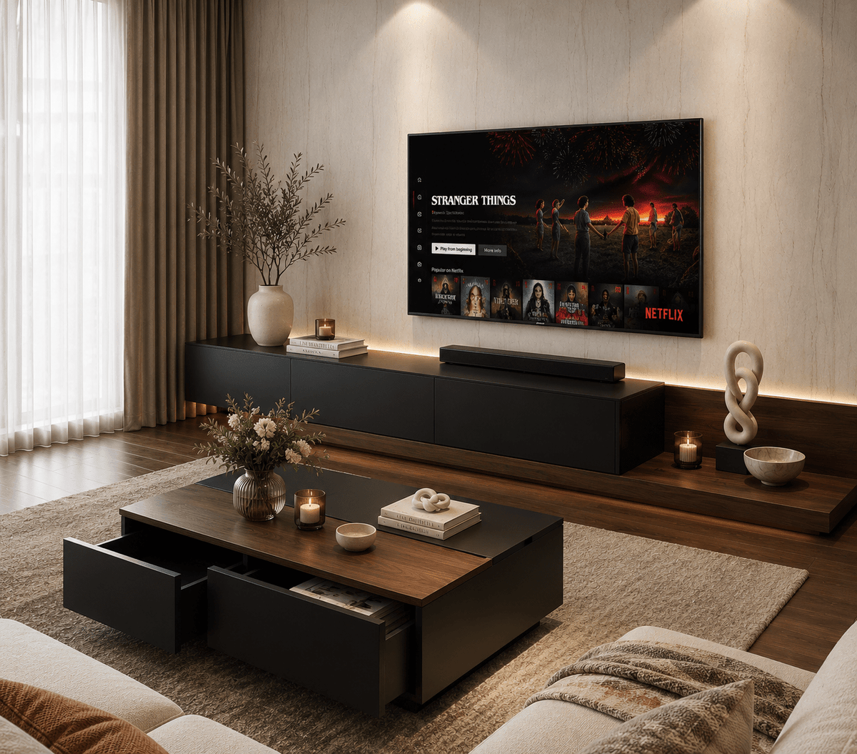 Cloudi Set of TV Unit and Coffee Table - Homzy
