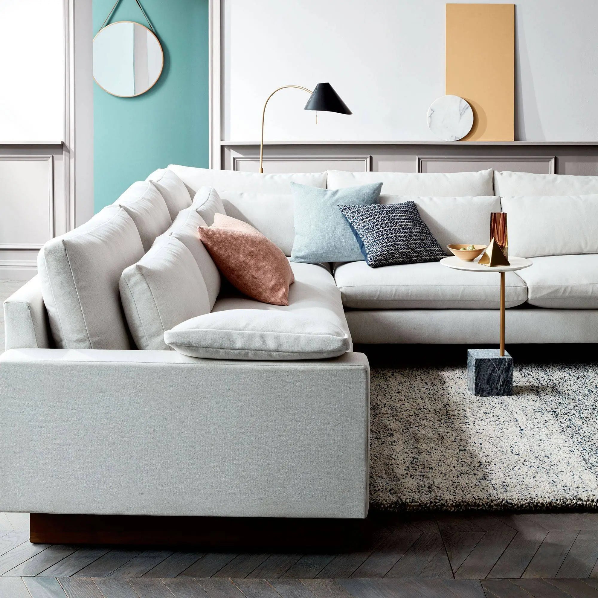 Cortney U Shape Sofa + 3 Free Cushions - Homzy