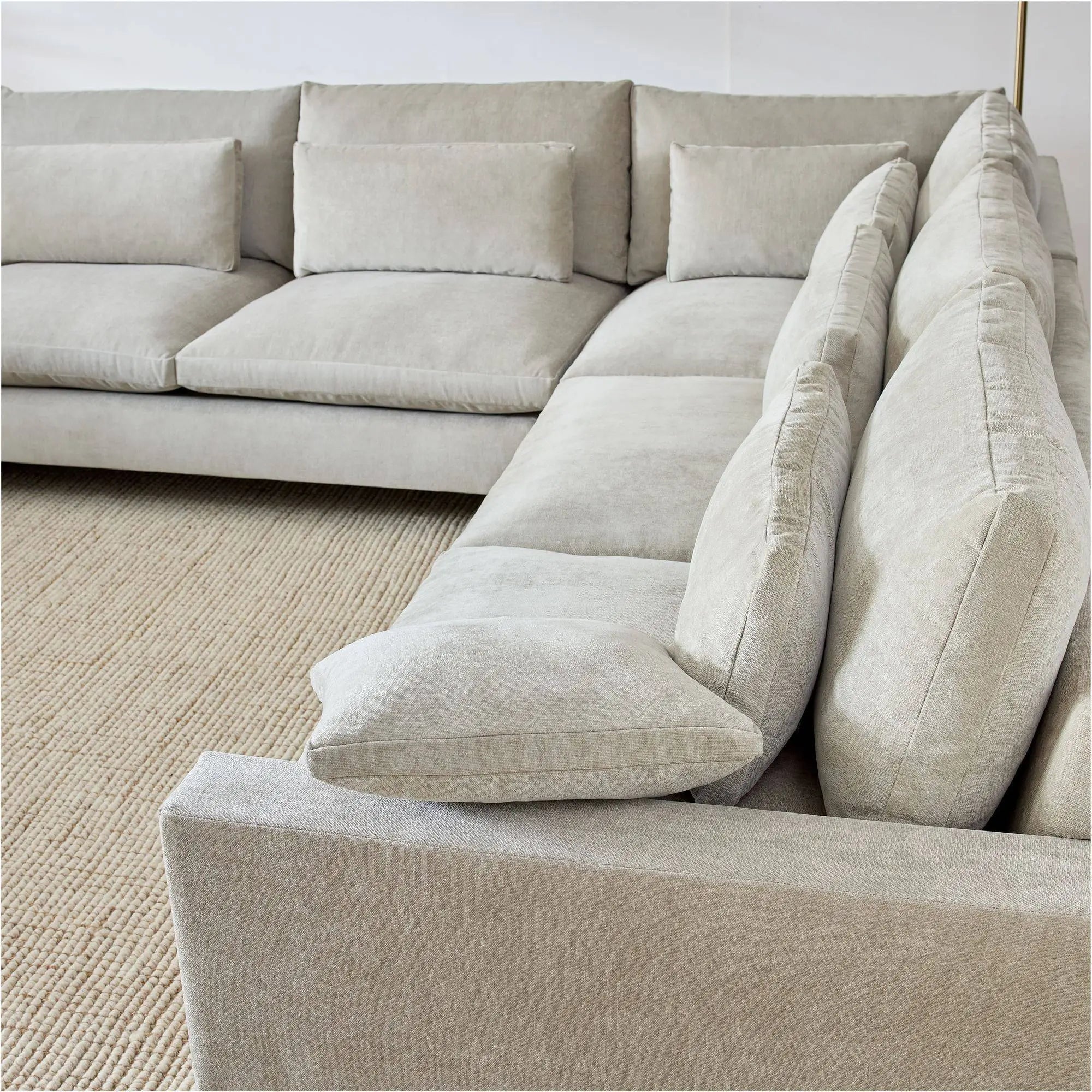 Cortney U Shape Sofa + 3 Free Cushions - Homzy