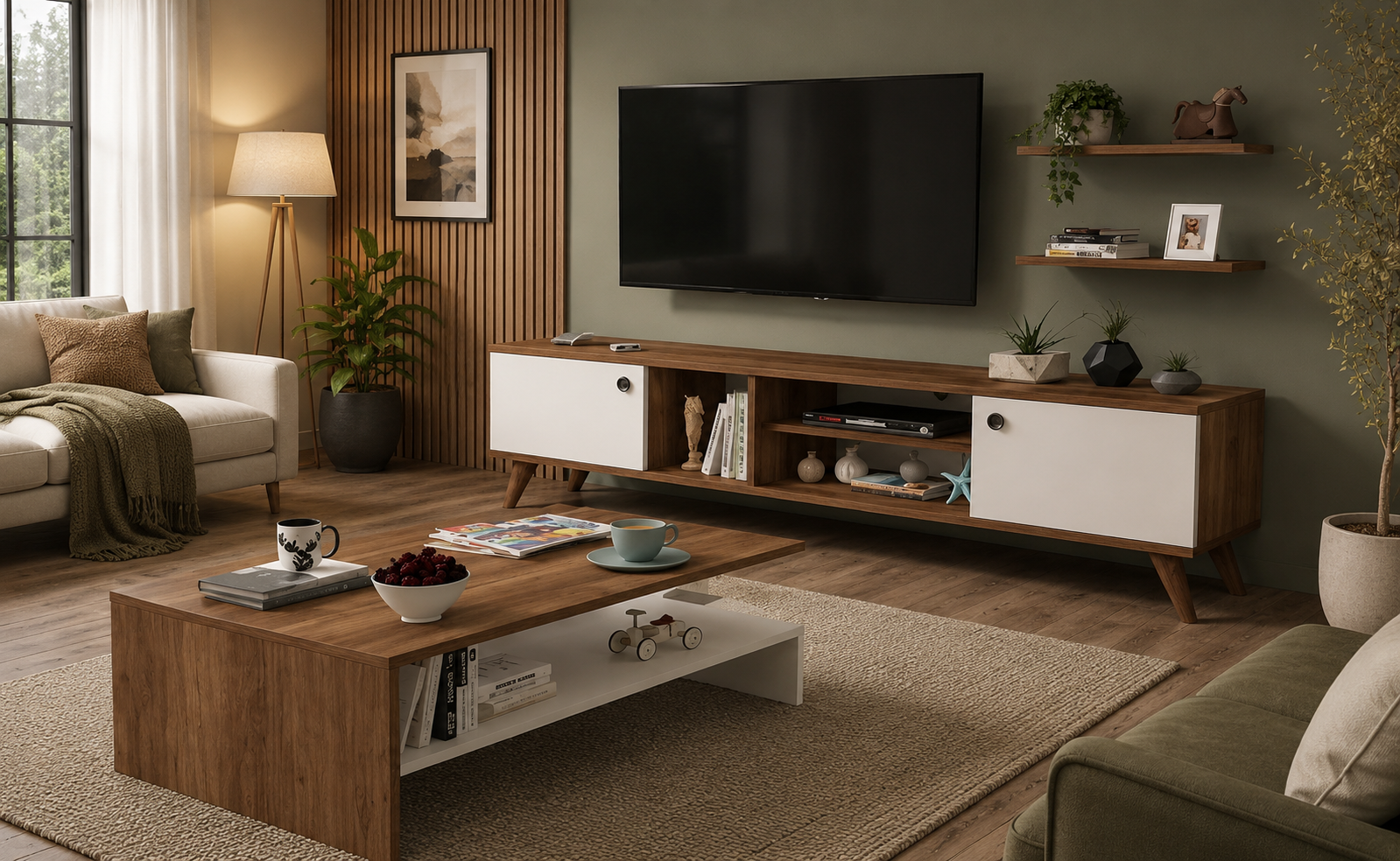 RIVOLI TV UNIT WITH COFFEE TABLE