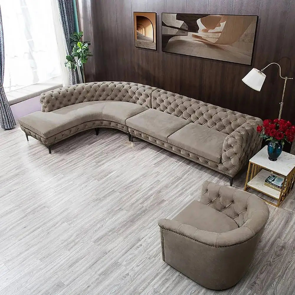 Ferdane L Shape Sofa + 3 Free Cushions - Homzy