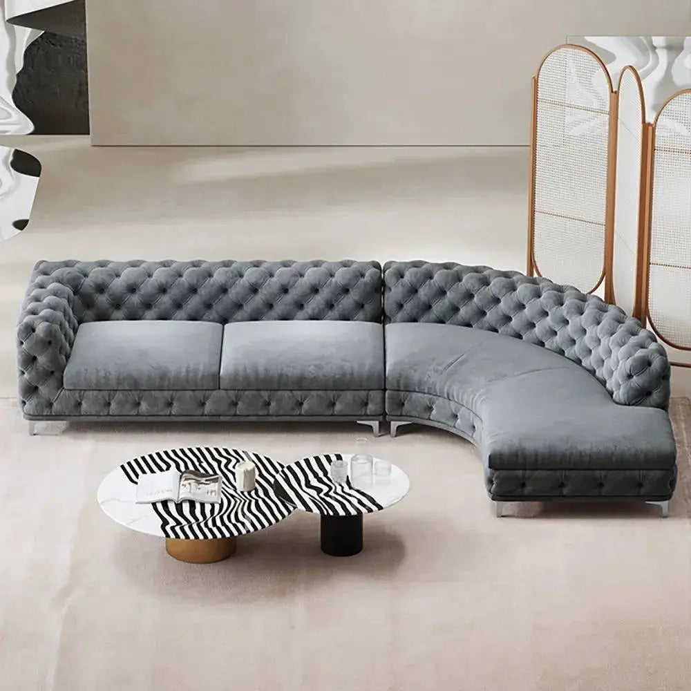 Ferdane L Shape Sofa + 3 Free Cushions - Homzy