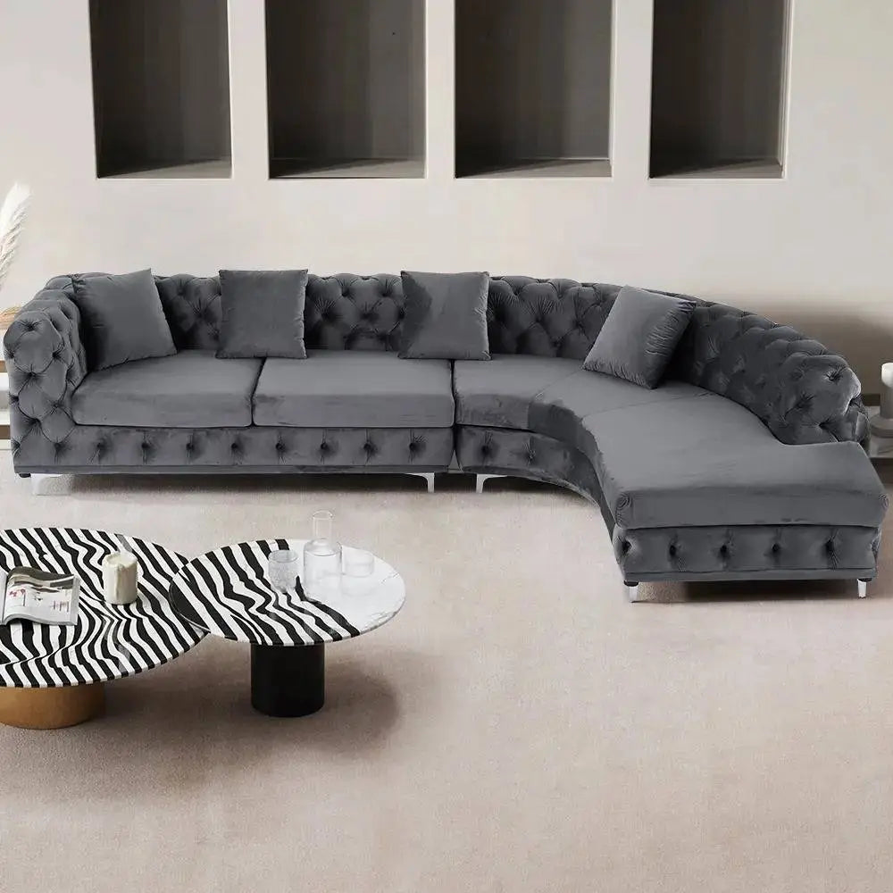 Ferdane L Shape Sofa + 3 Free Cushions - Homzy