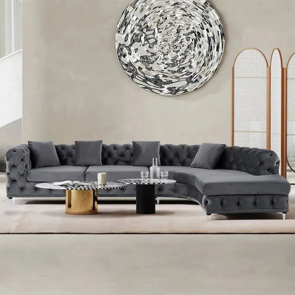 Ferdane L Shape Sofa + 3 Free Cushions - Homzy