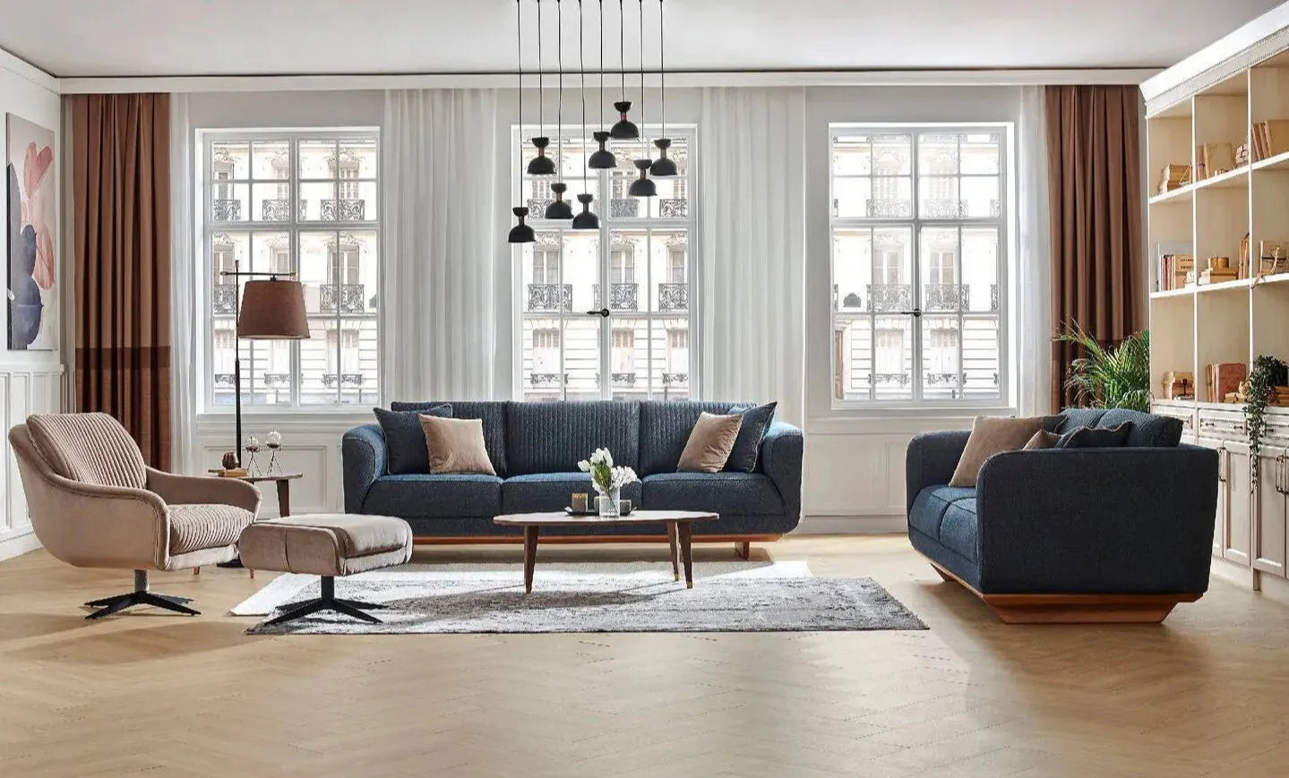 Frank Living Room Set + 3 Free Cushions - Homzy