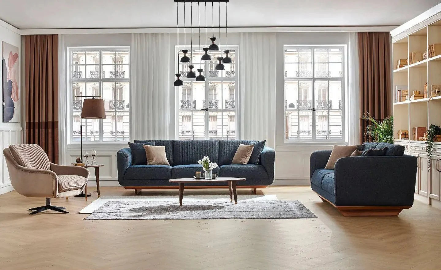 Frank Living Room Set + 3 Free Cushions - Homzy