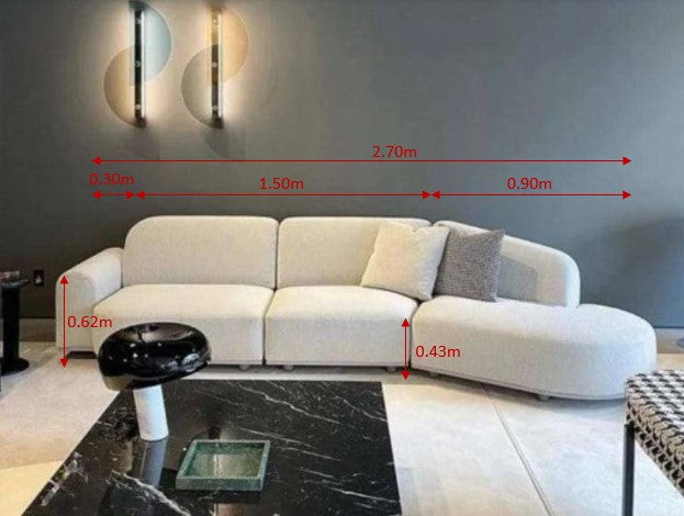 Jeannette 3 Seater Sofa + 3 Free Cushions - Homzy