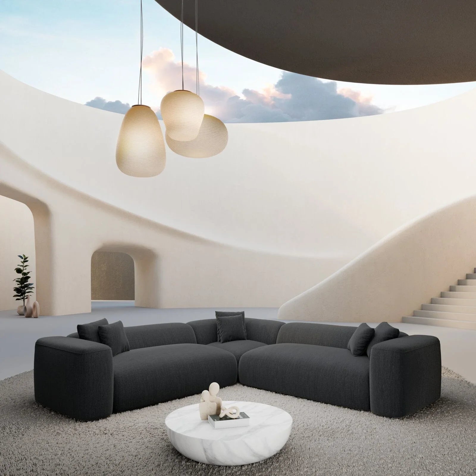 Terry L Shape Sofa - Homzy