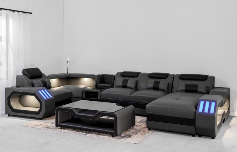 Black Modular Sectional Sofa - Homzy