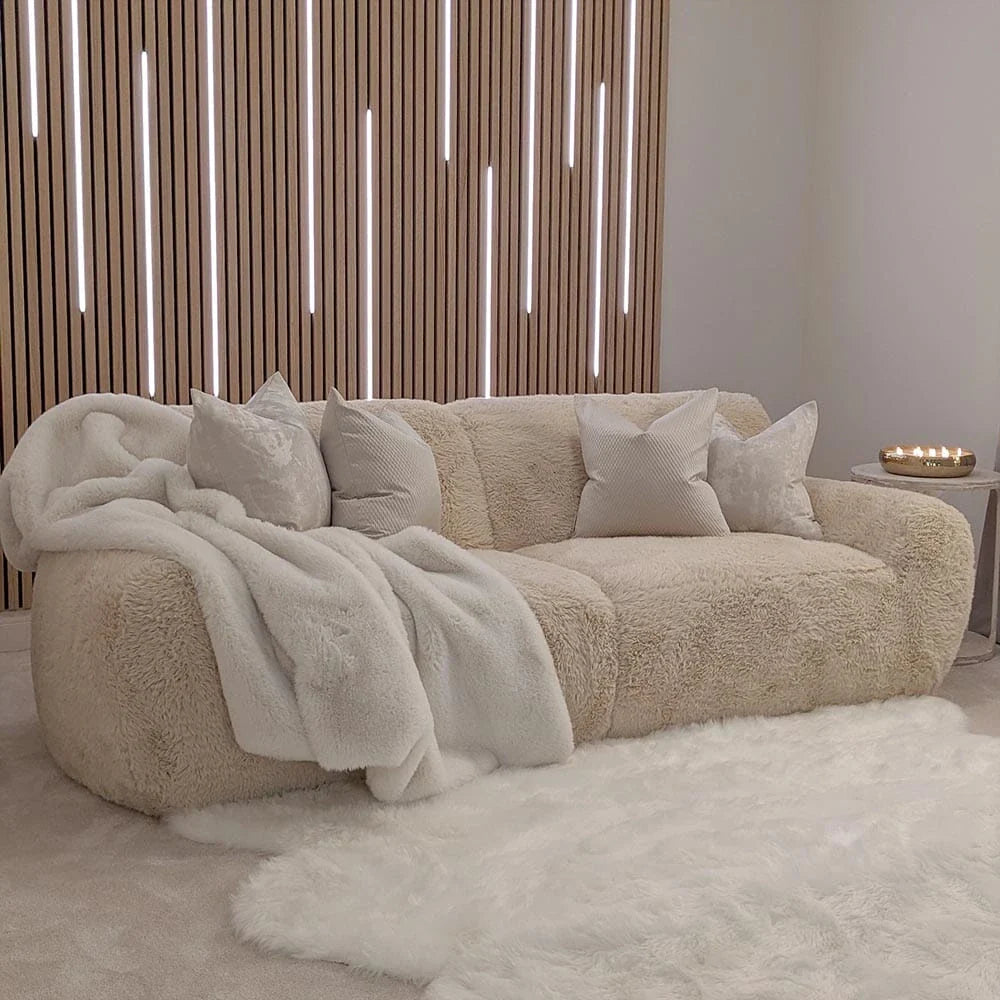 Kiara faux fur 3 seater - Homzy