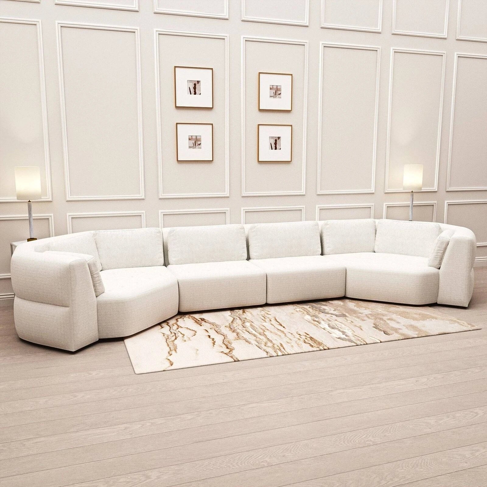 Muriel U Shape Sofa + 3 Free Cushions - Homzy