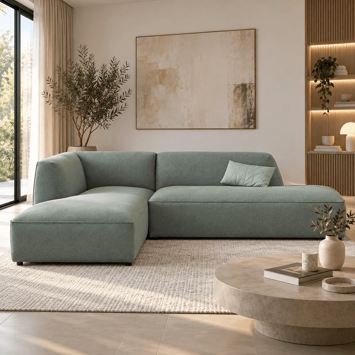 Nyla L Shape Sofa - Homzy