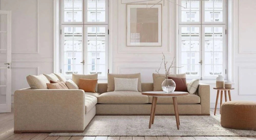 Oscar L Shape Sofa + 3 Free Cushions - Homzy