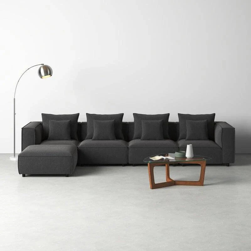 Pauline L Shape Sofa + 3 Free Cushions - Homzy
