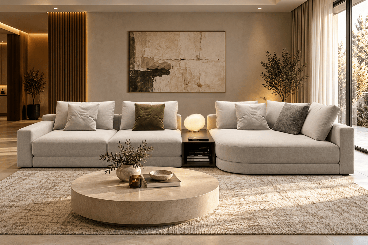 Riven L Shape Sofa - Homzy