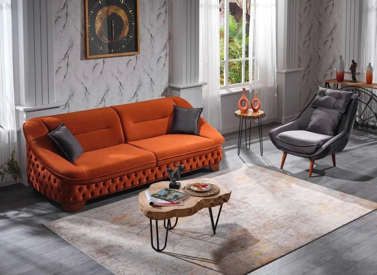 Rogers Living Room Set + 3 Free Cushions - Homzy