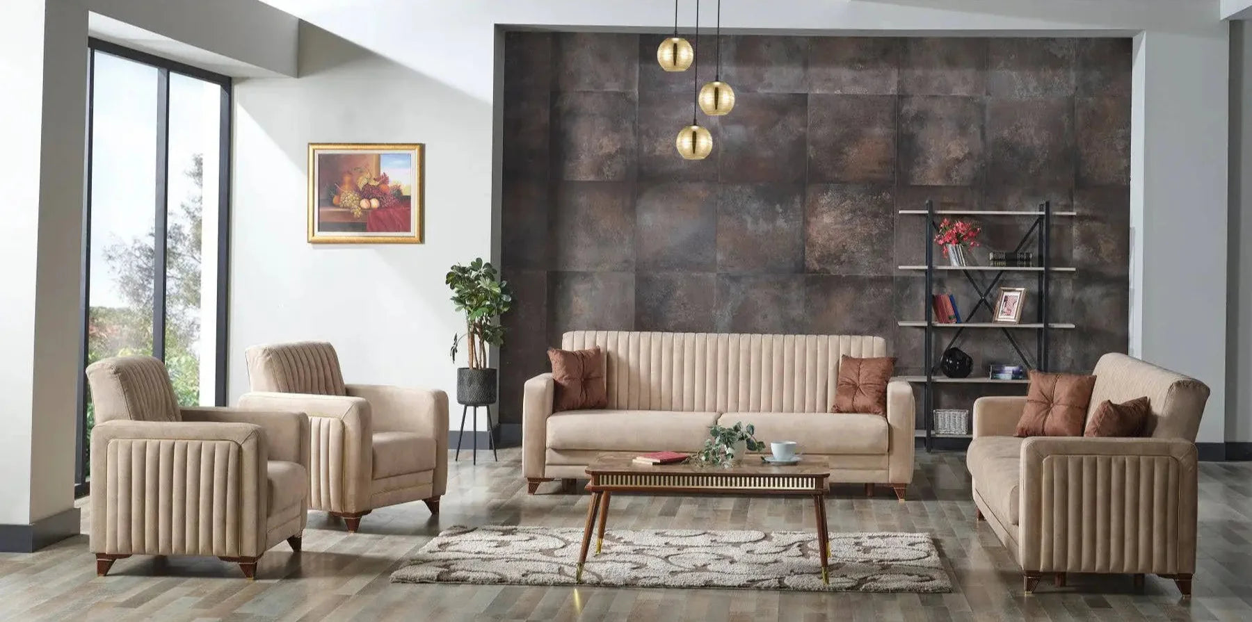 Ross Living Room Set + 3 Free Cushions - Homzy