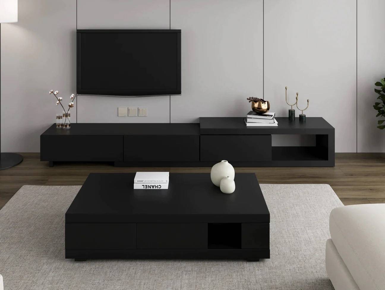 Tracy TV Stand and Coffee Table Lounge Set - Homzy