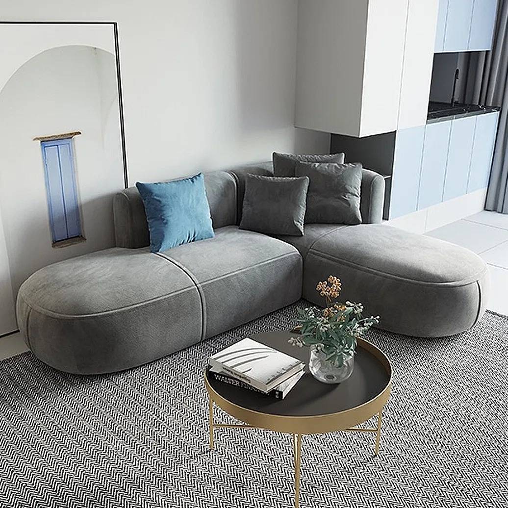 Triston L Shape Sofa + 3 Free Cushions - Homzy