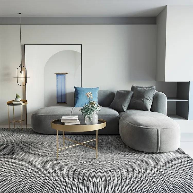 Triston L Shape Sofa + 3 Free Cushions - Homzy