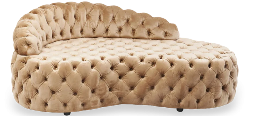 Santa Barbara Velvet Sofa,Beige