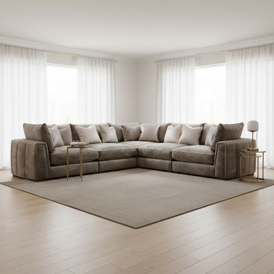 Charlotte L Shape Sofa + 3 Free Cushions
