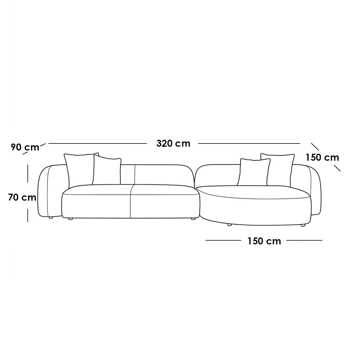 Lyra L Shape Sofa