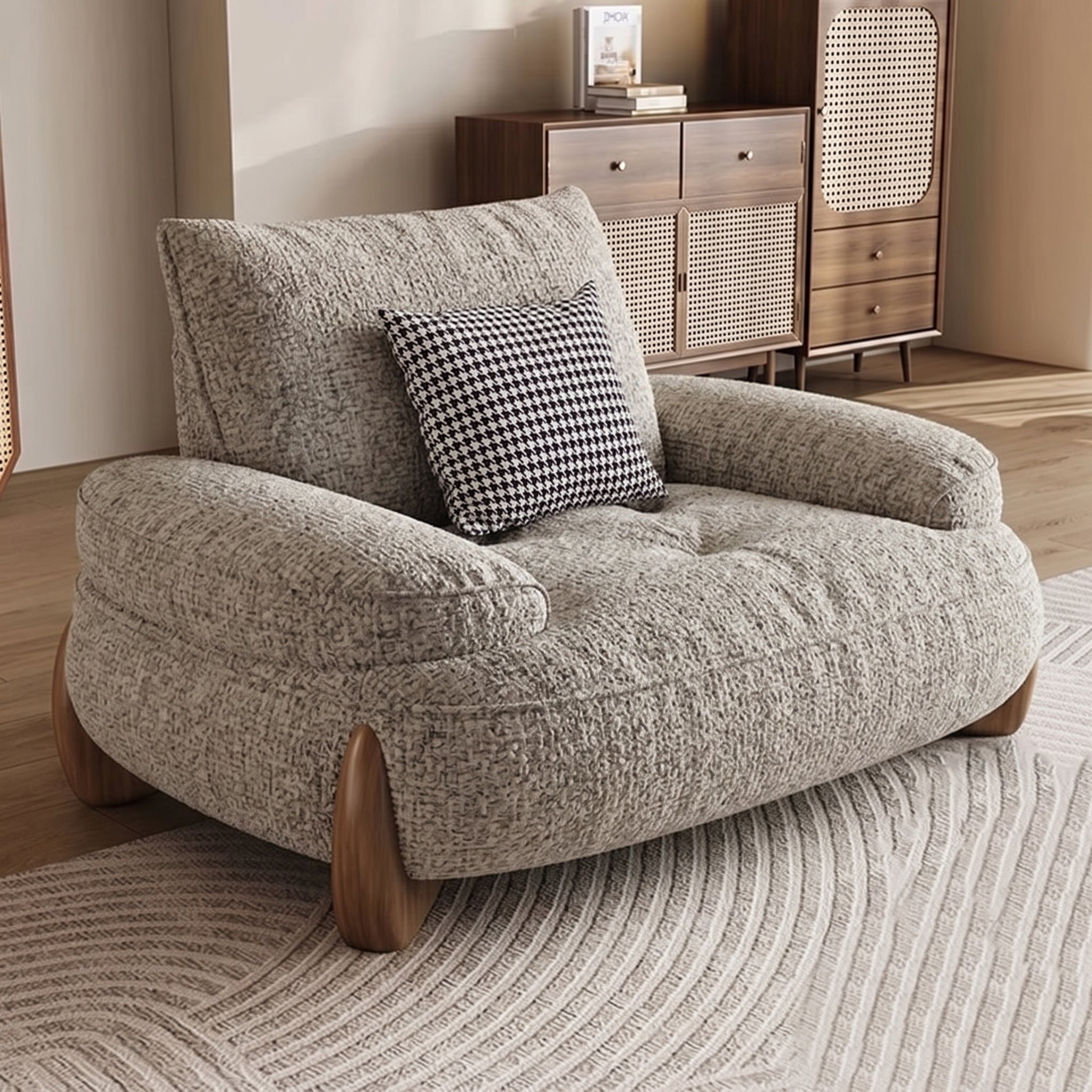 Vaelin Arm Chair with pouf-AK102