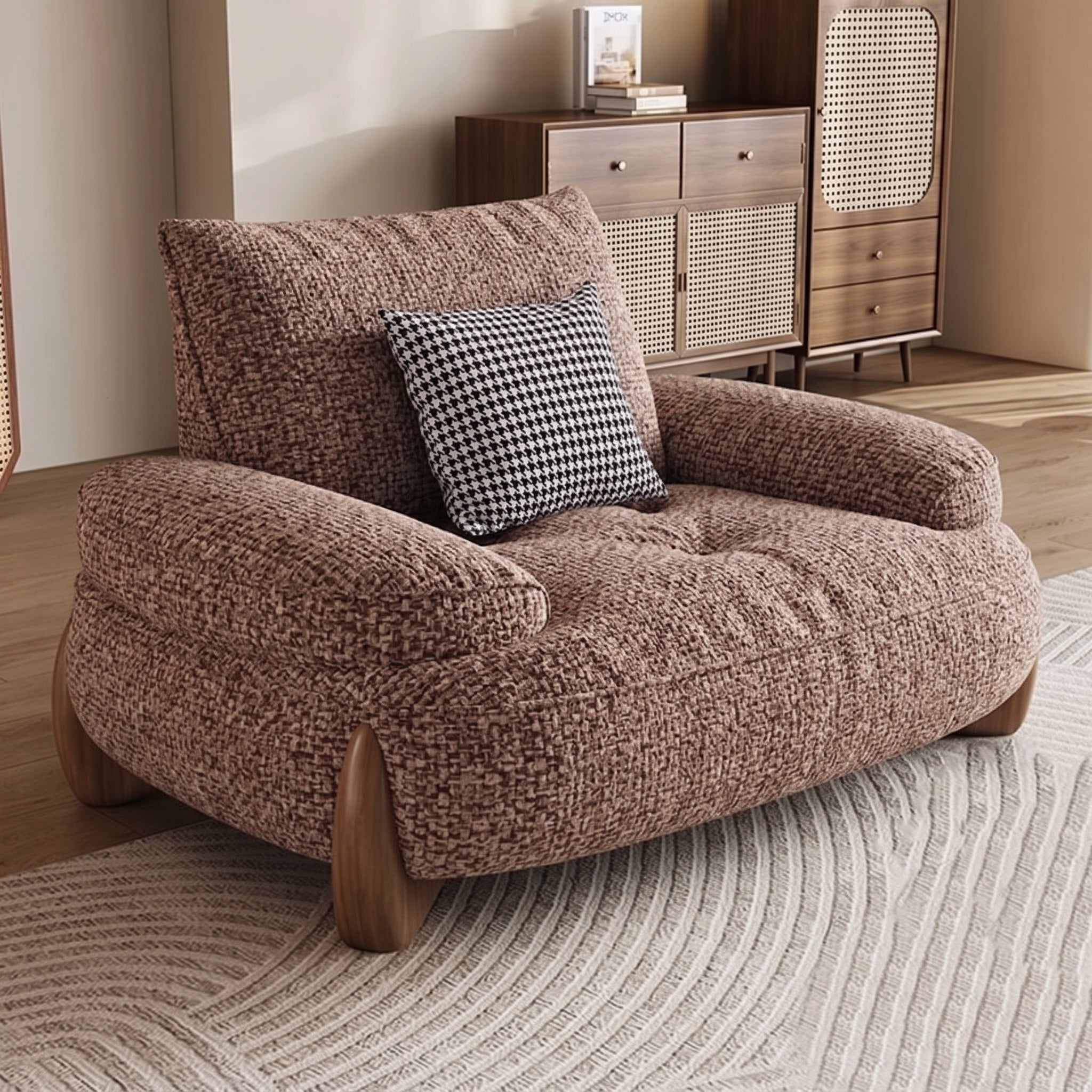 Vaelin Arm Chair with pouf-AK102