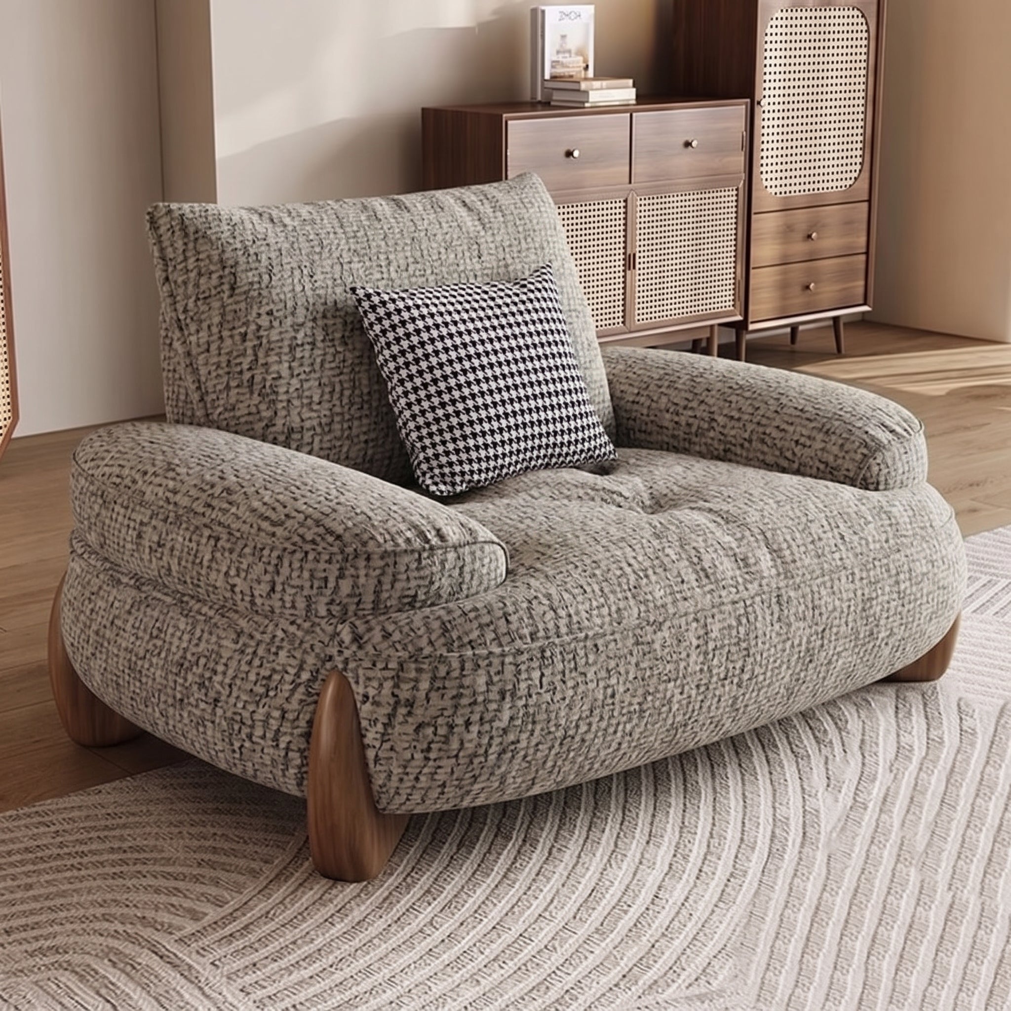Vaelin Arm Chair with pouf-AK102