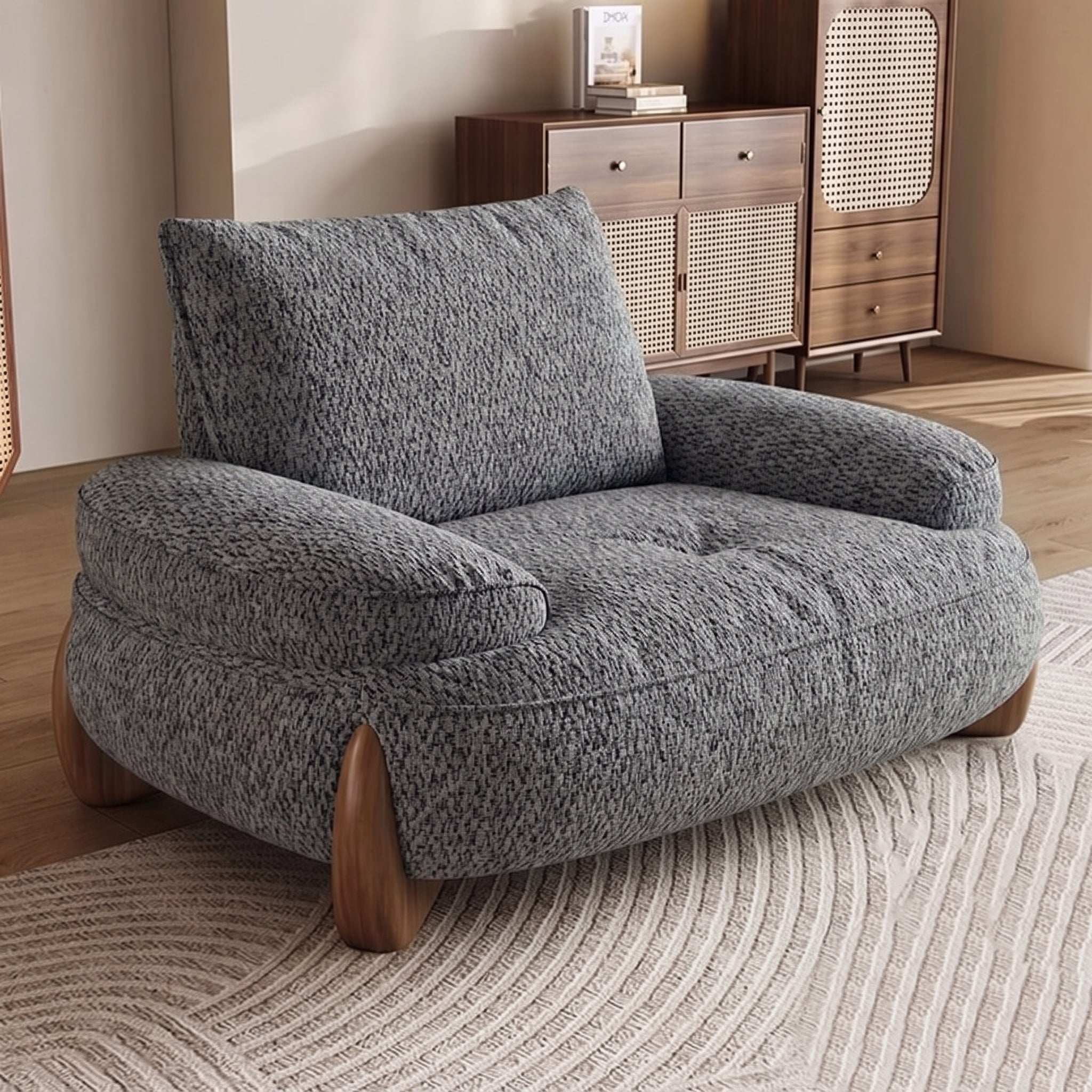 Vaelin Arm Chair with pouf-AK102