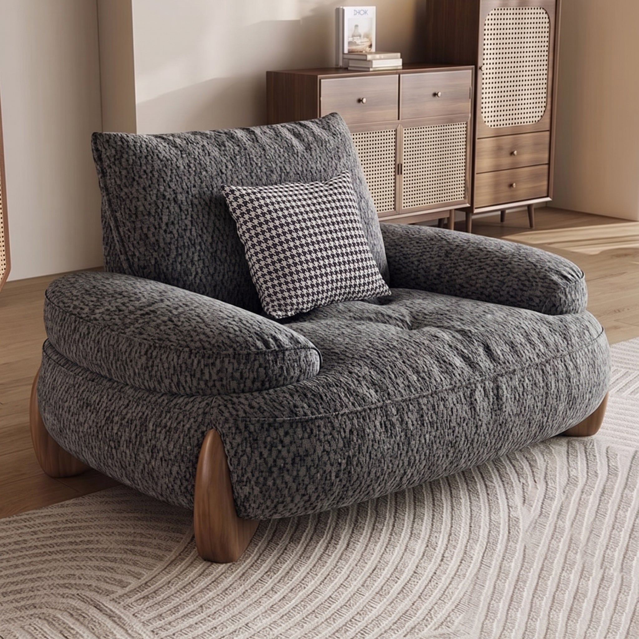 Vaelin Arm Chair with pouf-AK102