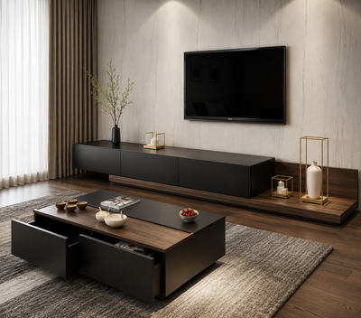 Cloudi Set of TV Unit and Coffee Table