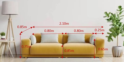 Benjamin 3 Seater Sofa + 3 Free Cushions - Homzy