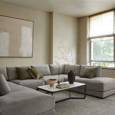 Chris U Shape Sofa + 3 Free Cushions - Homzy