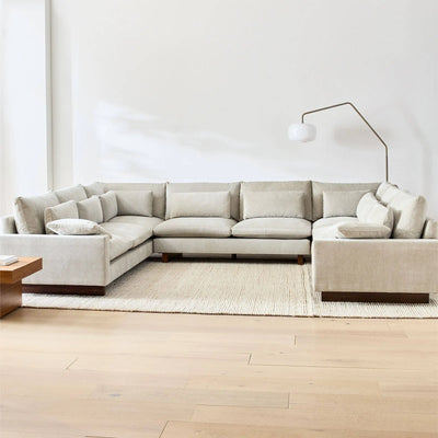 Cortney U Shape Sofa + 3 Free Cushions - Homzy