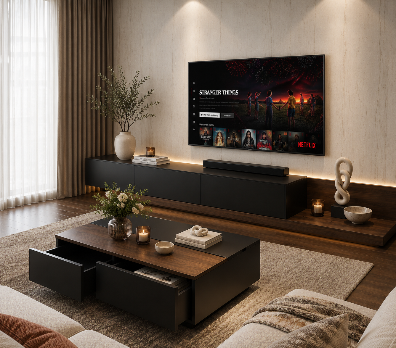 Cloudi Set of TV Unit and Coffee Table