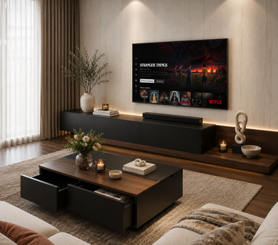 Cloudi Set of TV Unit and Coffee Table