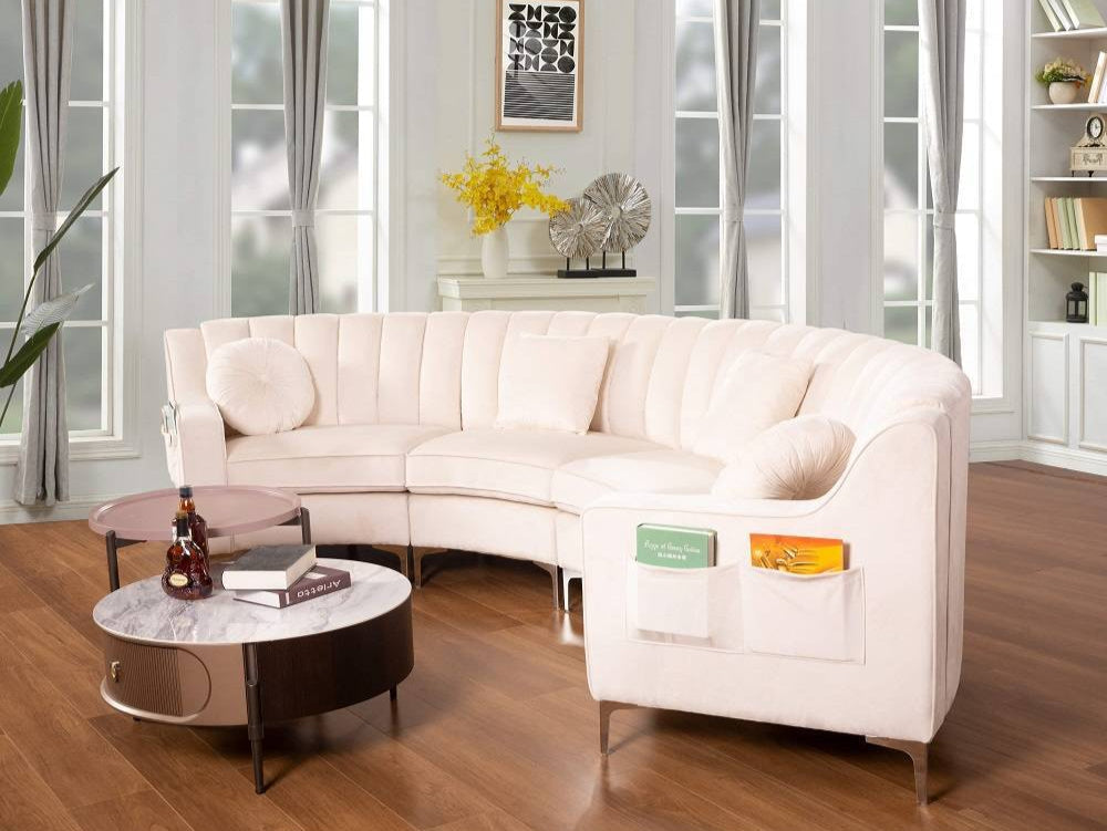 Elmer U Shape Sofa + 3 Free Cushions