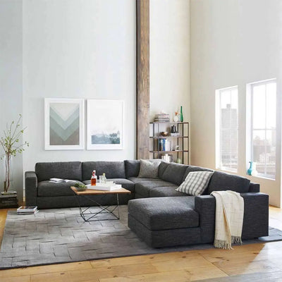 Elsie U Shape Sofa + 3 Free Cushions - Homzy