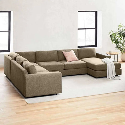 Elsie U Shape Sofa + 3 Free Cushions - Homzy